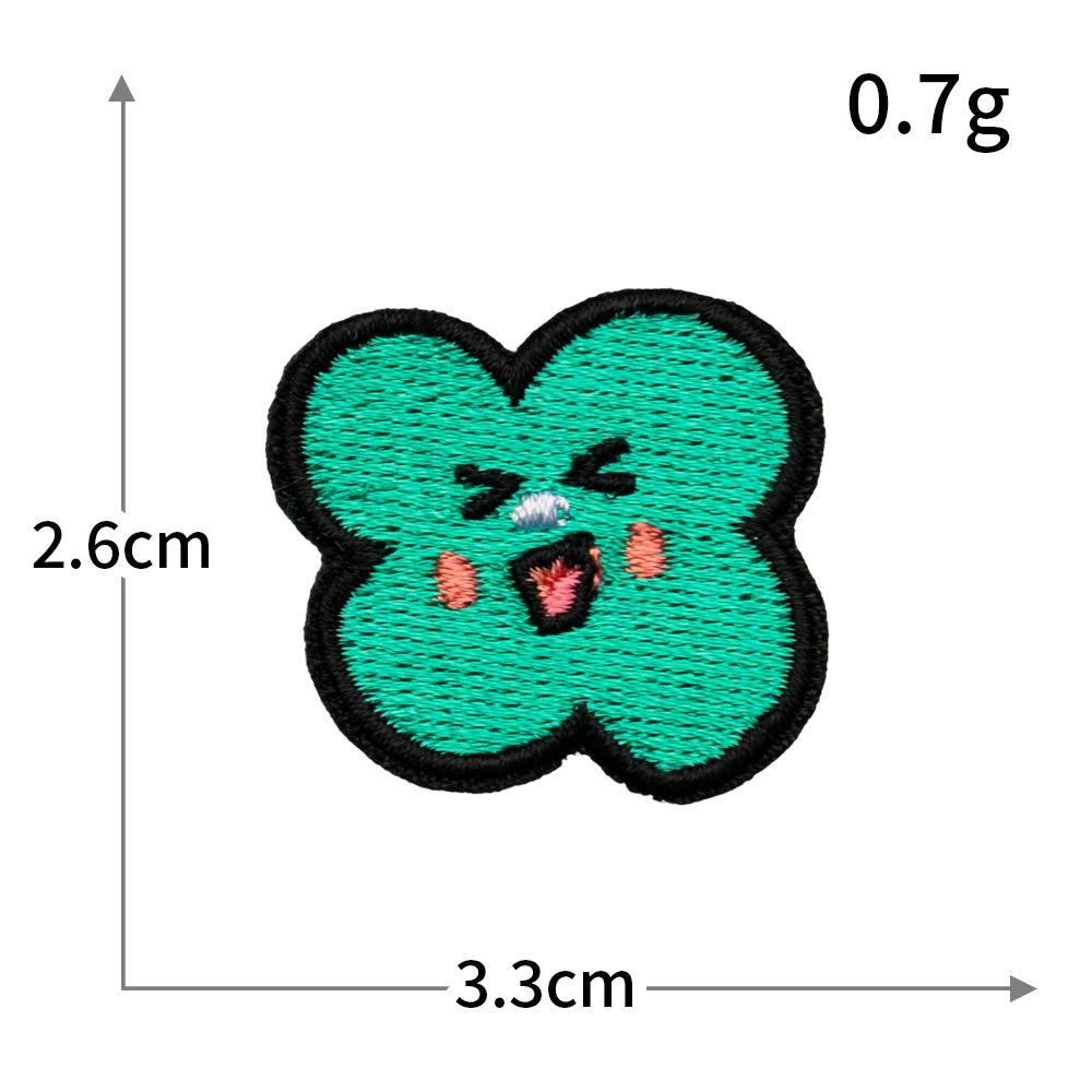 Green Series Cartoon Computer Embroidery Frog Green Plant Embroidery Cloth Sticker Hot Melt Adhesive Ironing Paste Diy Clothes Supplement