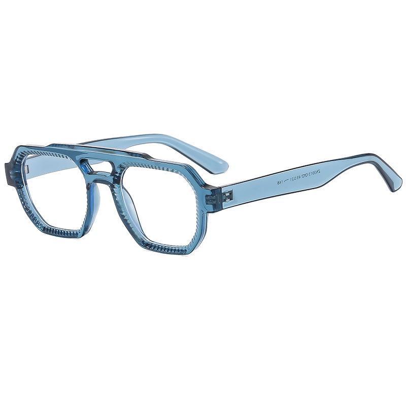 Ретро Модные Очки с Двойной Перекладиной: Универсальные, блокирующие синий свет, оправы высокого класса для повседневной носки, готовы для установки линз по рецепту.