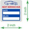 2x2 inch 102 PCS Next Service Due Static Cling Labels Easy Remove Oil Change Stickers - Static Cling Windshield Labels-Poskornwel