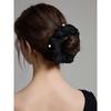 Кружевная резинка для волос с жемчугом Jp-24-391S Черный