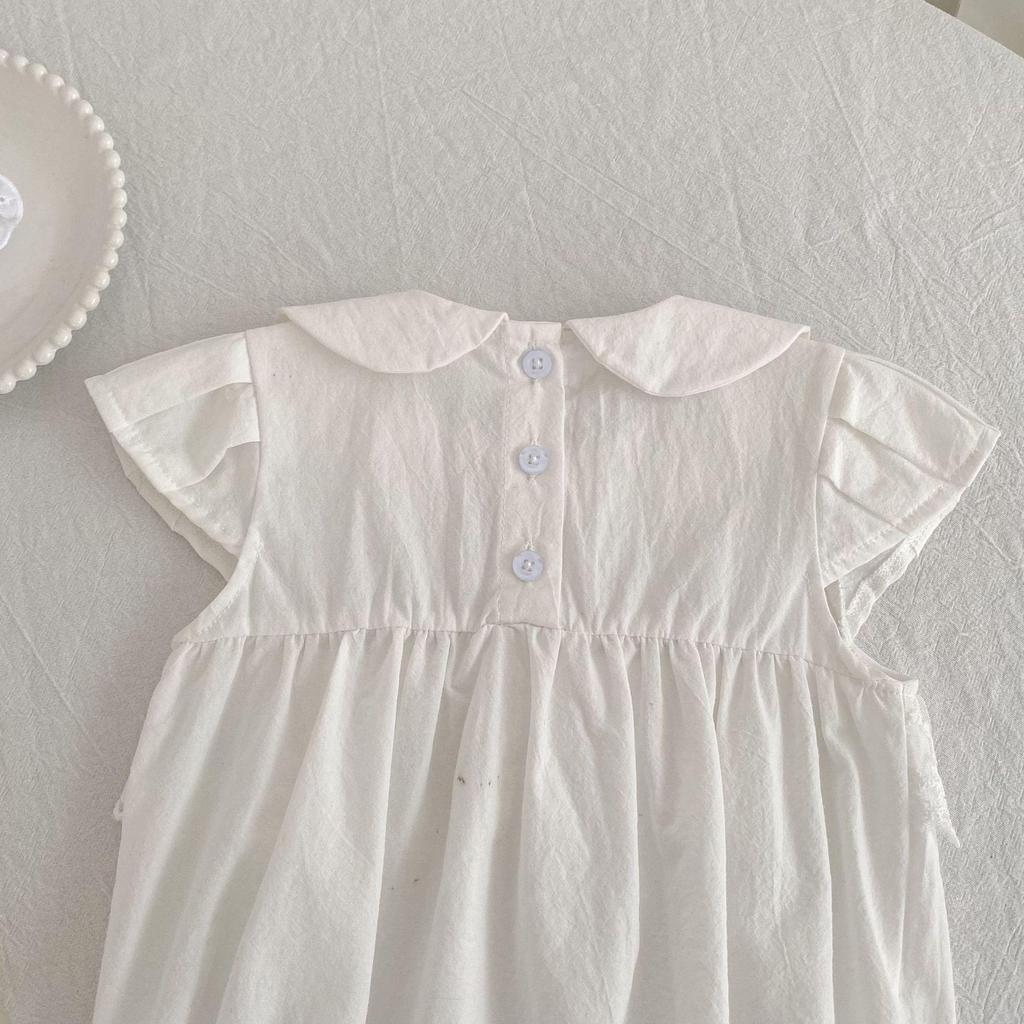 Комплект: Девочковое французское платье без рукавов с цветочным принтом и сборками & Боди для малыша для сестер