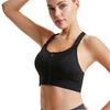 Women Sport Bras Plus Size Crisscross Shockproof Front Zipper Wireless Underwear Run Vest for Female Yoga Sport Bra Intimates Fitness Bralette