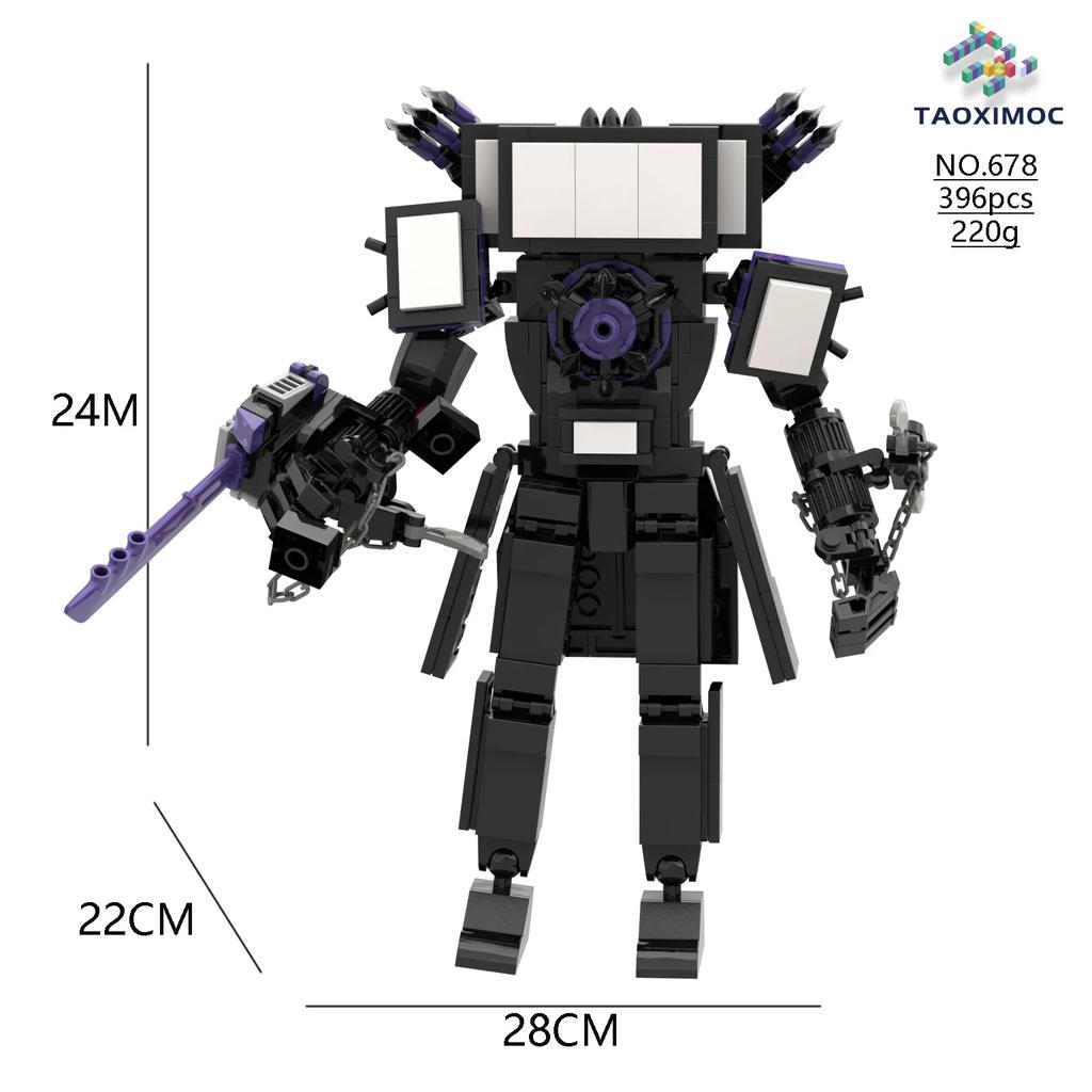 MOC Игрушки из кубиков Модель Совместимый Робот с Туалетом Скибиди Абстрактные Строительные Блоки Монитор Телевизор Динамик