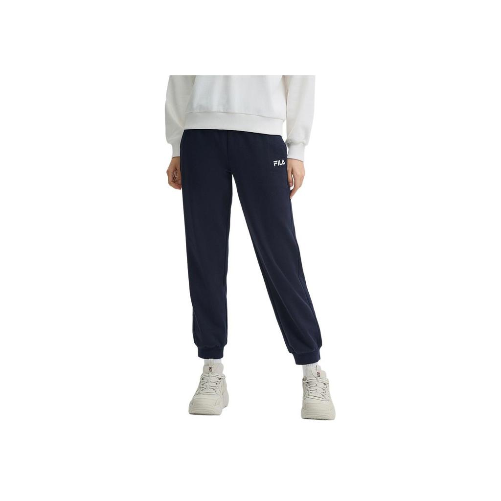 Fila Оригинальные Удобные Однотонные Универсальные Длинные Брюки Повседневные Брюки Женский низ Героический Синий F11W449609F-NV