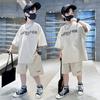 Kids Boutique Clothes Boys Summer Letter Pullover T-Shirt & Shorts 2 Pieces Suit Teenage Boy Sport Outfit Gym Tracksuit