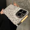 Для iPhone 16 Pro Max Роскошный леопардовый узор с покрытием Рамка Чехол для телефона для iPhone 11 12 13 14 15 16 Plus Защитная крышка объектива