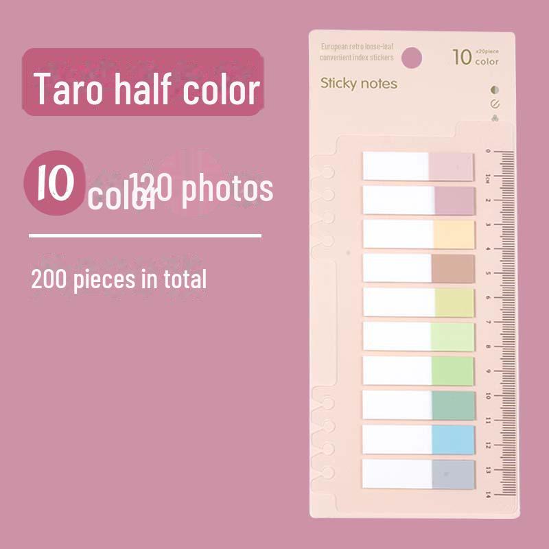 Morandi Color PET Sticky Note Key Mark, Small Fresh, перезаписываемые, с отрывными листами, пластиковый материал