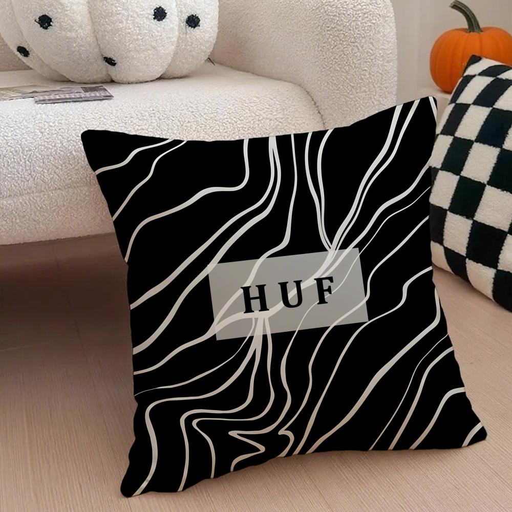 Skate American Fashion Brand HHUF Cushion Cover Throw Pillow Cover Hidden Button Durable Polyester Chair Cushion