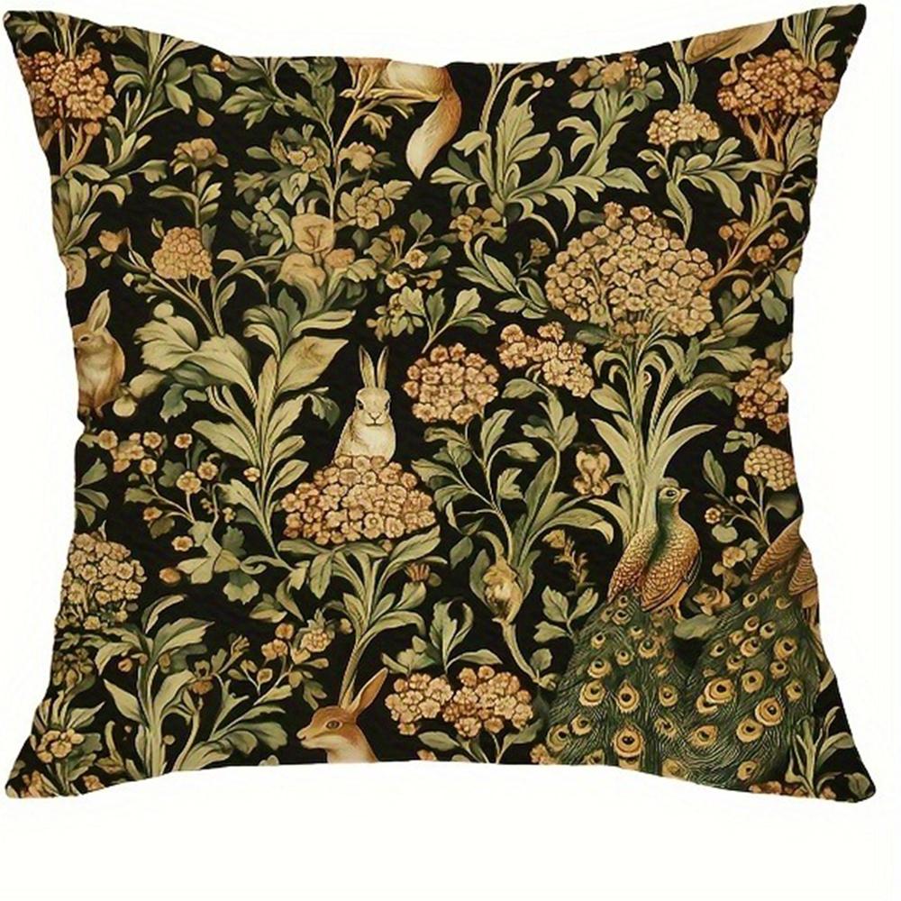 Ретро цветочный сова птица узор печать наволочка гостиная диван подушка чехол дом спальня комната украшение