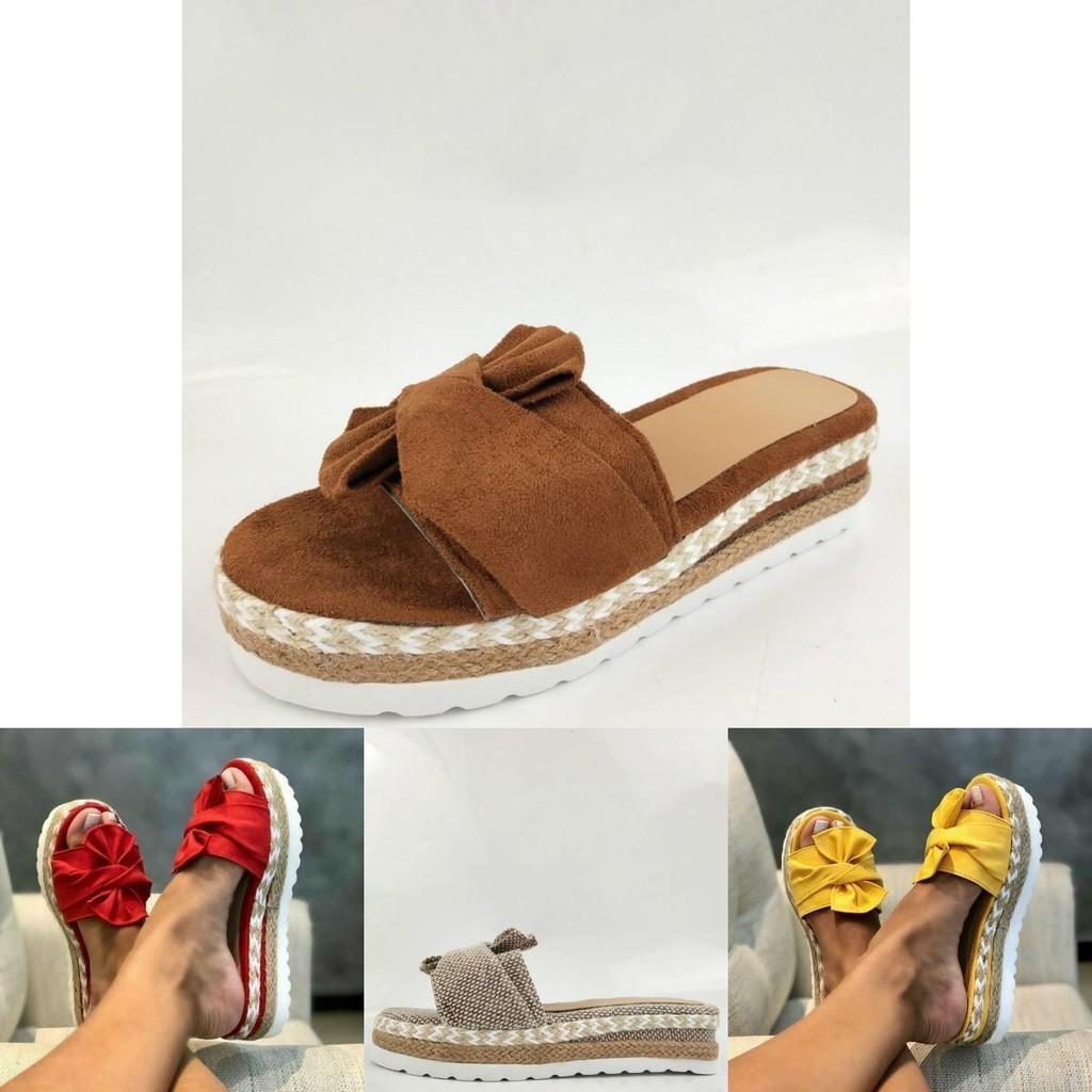 Breathable Bow Knot Sandals Shoes Women With Flexible Sole And Padded Insole For Comfort