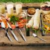4Portable Cutlery Set of Knife  Fork and Spoon 410Stainless steel is sturdy and durable The vintage print design features unique