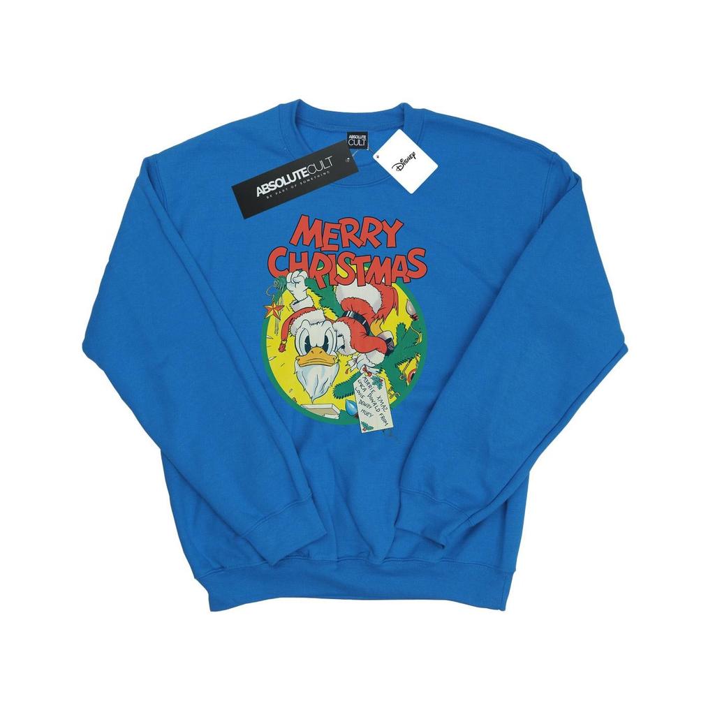 Disney Mens Donald Duck Merry Christmas Sweatshirt