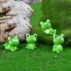 Смола Лягушка Миниатюрные Автомобильные Украшения Лягушка Микро Ландшафт Смола Милая Лягушка Фигурка Мини Мультяшная Лягушка Украшение для Автомобиля