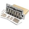 Ultra Tremolo Unit Bridge with Modern Brass 42mm Brass and Insertable Tremolo Arm for American Vintage Strat Electric Chrome 10.5mm 6-Point
