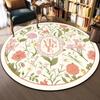 Элегантный круглый ковер с цветочным узором во французском стиле, ковер для дивана в гостиной, домашний декор, мягкий ковер у кровати в спальне, ковер-корзина, коврик для чтения и йоги