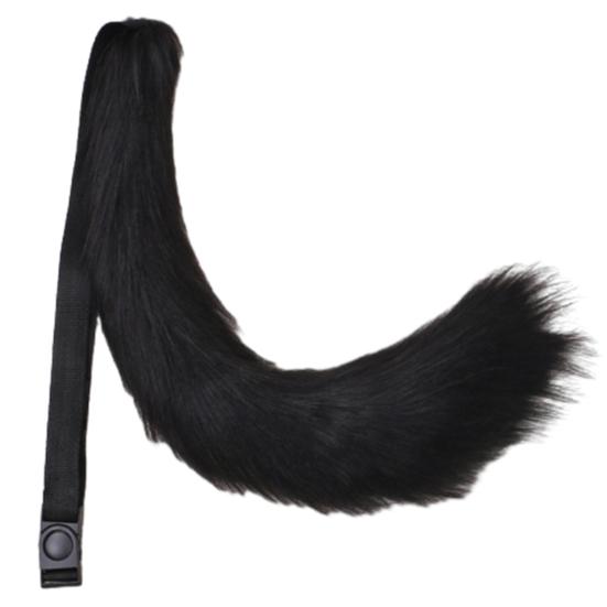 Косплей Поддельный лисий хвост Мягкий нечеткий плюш сплошной цвет Регулируемая окружность талии Резинка для выступлений Клубные танцевальные костюмы Опора Искусственный