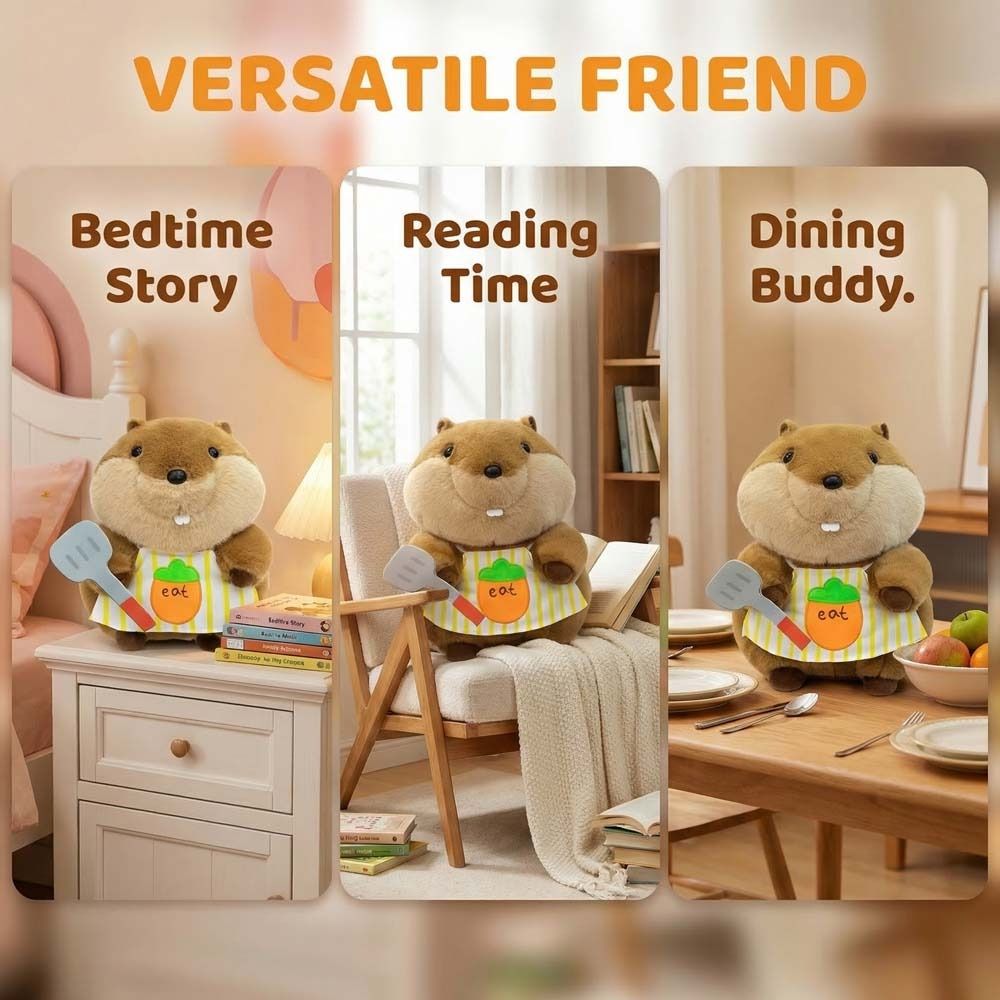 Throw Pillow Groundhog Plush Toy Stuffed Animals Big Tooth Mouse Doll Baby Infants