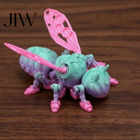 Articulated Bee Toy 3D Printed Cyberpunk Figurine, Movable Joints Mechanical Hornet Ornament, Wasp Desk Decoration Fidget Toy, Stress Relief