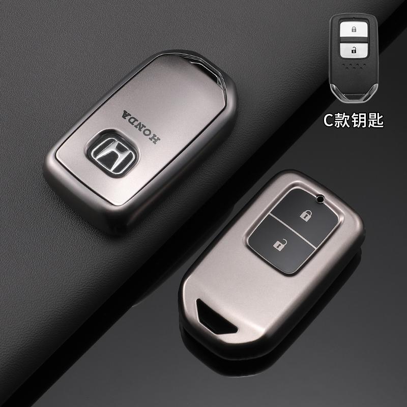 AAFV1 Silver TPU Car Remote Key Case Cover Holder Shell Fob For Honda Civic CR-V HR-V VEZEL JAZZ Accord Jade Crider Odyssey 2015-2018