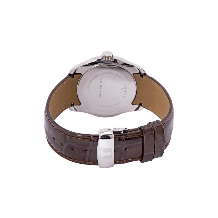 Tissot Женские часы Kutu Collection с кварцевым механизмом 32 мм, серебристый циферблат, корпус из нержавеющей стали, кожаный ремешок T035.210.16.031.03