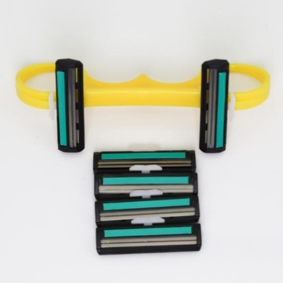 Ручная быстрая бритва для головы для стрижки налысо с 4 лезвиями, эргономичный триммер с ручным приводом для мужской кожи головы, бороды, тела, груминга, дорожный набор для стрижки