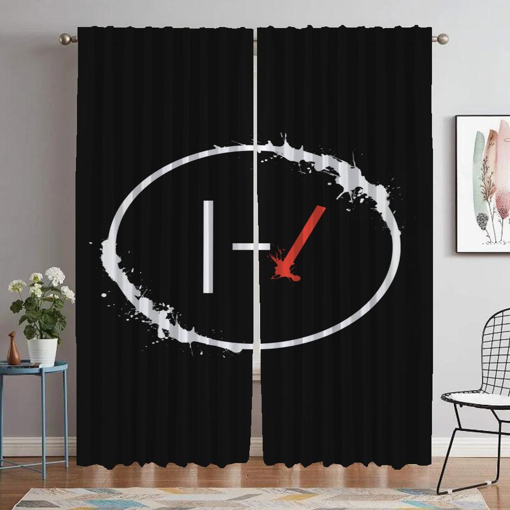 Twenty One Pilots Шторы для гостиной Шторы Тюль для спальни Затемняющие шторы 2 шт Перегородка Кухня Элегантный