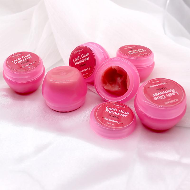 eonbeaut Pink Remover Strawberry Cream Pro Eyelash Extensions 5g Supplies Makeup Tools