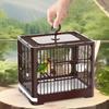 Portable Bird Container Bird Travel Carrier Bird Cage with Handle Large Space Breathable Foldable Bird Cage Set Bird Accessories