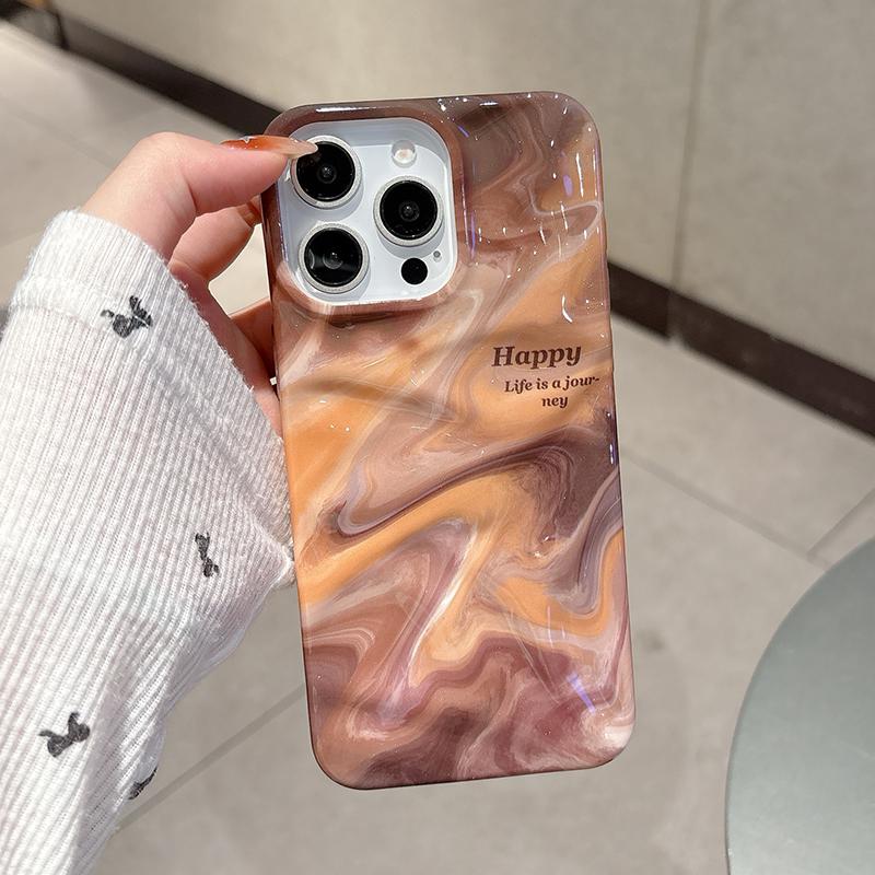 Модный Чехол из ТПУ с Текстурой Мрамора под Масляную Живопись для iPhone 16 15 13 14 12 11 Pro Max 16 Plus Ударопрочный Силиконовый Чехол для Телефона