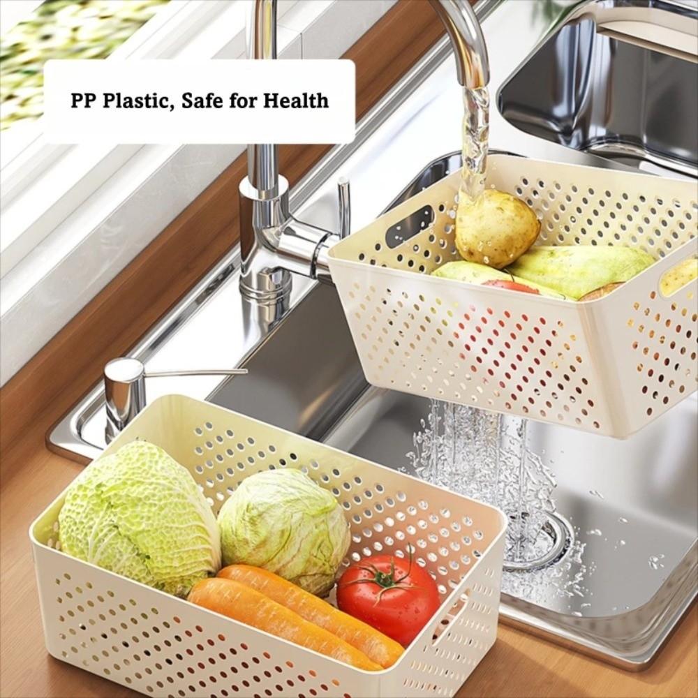 Пластиковая корзина для хранения одежды, штабелируемая корзина для хранения закусок, домашняя организация