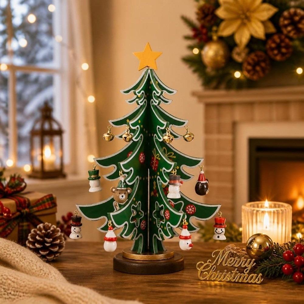 Snowman Christmas Advent Calendar Reindeer DIY Xmas Tree Ornaments Christmas Gift