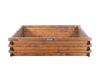 Raised wooden bed 100x100x24cm Greenspot - Raised garden bed for herbs, flowers, vegetables - Wooden garden box, impregnated - Timber Palisander