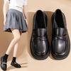 Fashion Versatile One-pedal Single Shoes Women's Skirt Small Leather Shoes Women's British Style Casual Shoes 2024 Spring and Autumn New