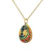 Bohemia Style Colorful Enamel Pendant Zircon Necklace Pendant Fashion Easter Egg Pendant  Bridal