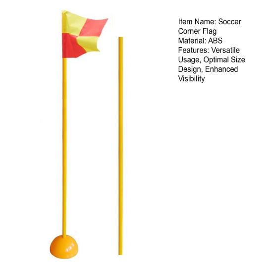 Football Corner Flag Set Training Match Sports Flagpole Kit Weather-Resistant Artificial Turf Corner Marker for Games Practice