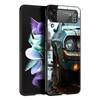 Черно-белый чехол для телефона автомобиля для Samsung Galaxy Z Flip3 Flip4 Flip5 Чехол-оболочка для Z Flip 3 4 5 6 7 Жесткая складная крышка