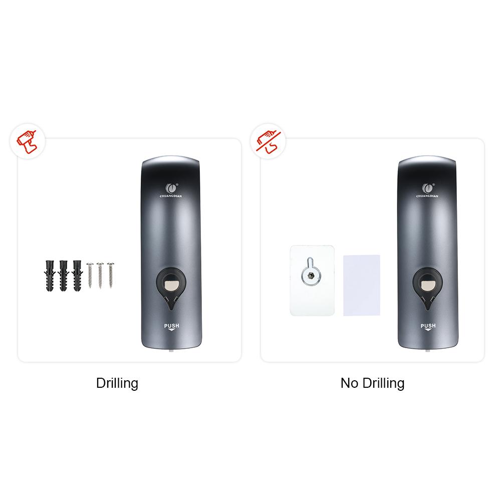 CHUANGDIAN 300ml Wall Mounted Single-Head Manual Soap Dispenser Shower Gel Liquid Shampoo Sanitizer