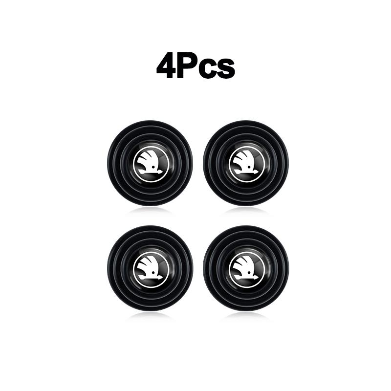 4Pcs Car Door Anti-Shock Pad Anti-noise Buffer Gasket For Skoda Kodiaq Karoq Octavia Fabia Rapid Mk3 Engine Hood Trunk Shock Mat VH1
