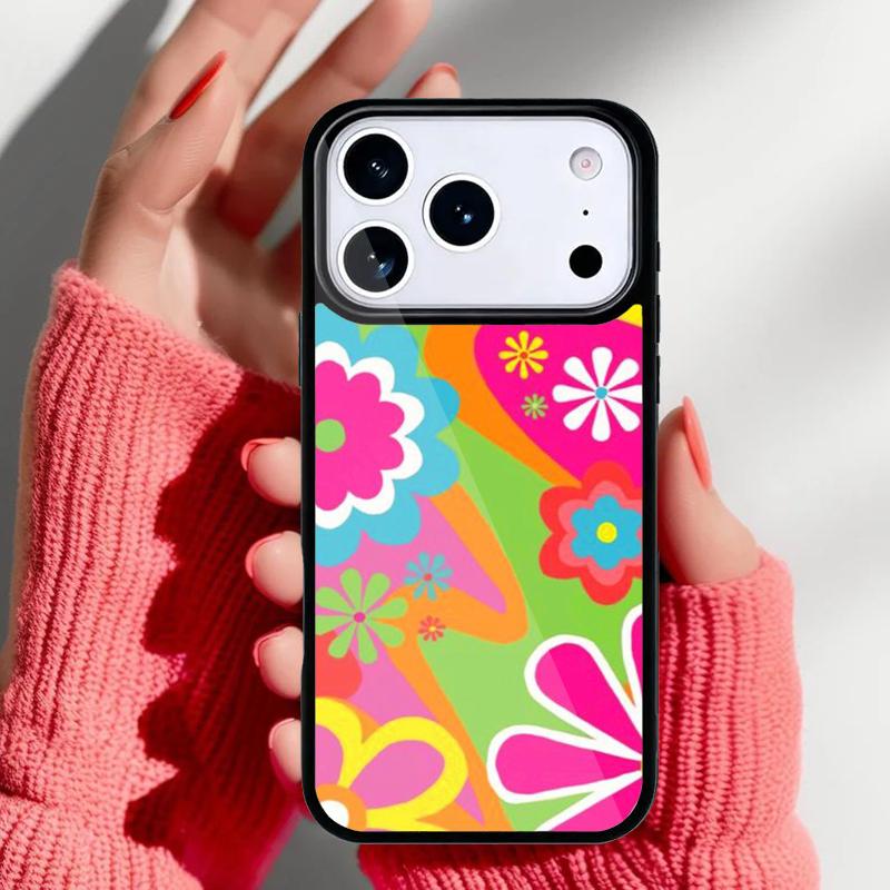 Крутой Цветочный Хиппи Бохо Цветочный Ретро Чехол для Телефона для iPhone 17 16 15 14 13 Pro Max Задняя Крышка для 12 11 Pro Coque