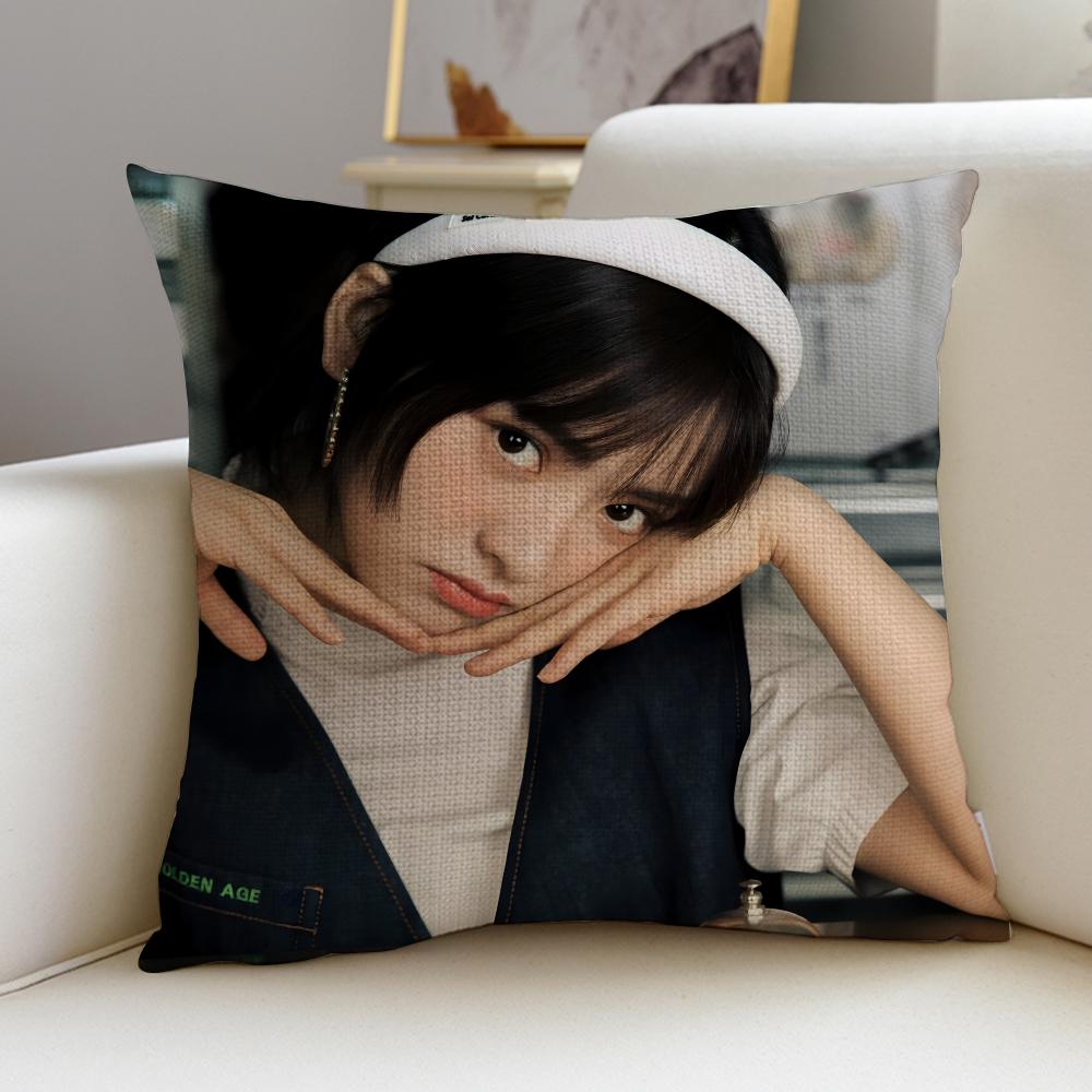 Sweet SShen YueS Cushion Cover Breathable and skinfriendly linen pillowcase square removable and washable cushion
