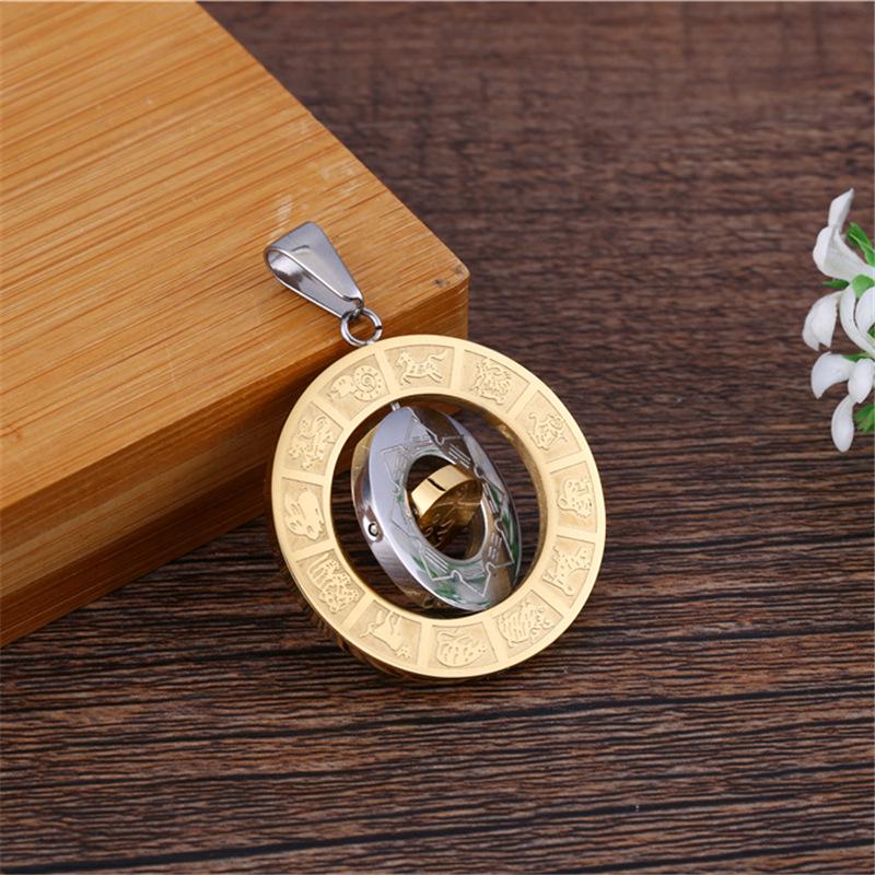 Кулон Двенадцать Знаков Зодиака Манджушри с шестислоговой мантрой для женщин и мужчин