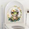 Нарисованные от руки наклейки на стену в виде лягушки, водонепроницаемые наклейки для ванной комнаты, самоклеящиеся виниловые наклейки для туалета, детской комнаты, съемные настенные наклейки