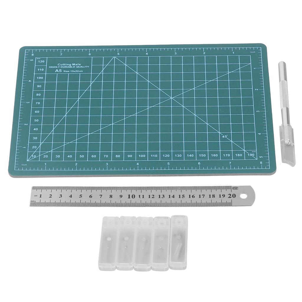 Коврик для резки ткани A5 15x22 см прочный пластиковый точный дюймовый мм масштаб швейный коврик для резки с ножом