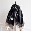 Luxury Bohemian Style Winter Plaid Scarf for Women Cashmere Shawl Warm Thick Bufanda Female Tassel Echarpe Poncho Stoles