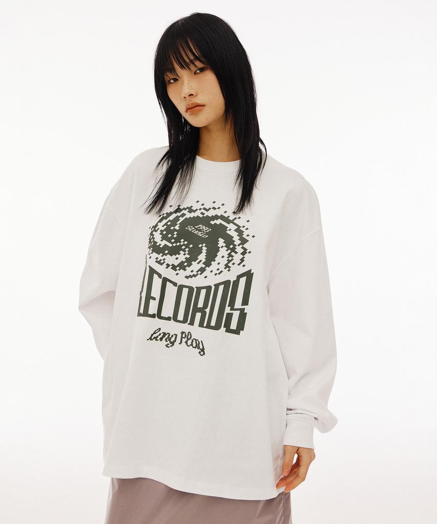 1993STUDIO Longplay Record Long Sleeve_White