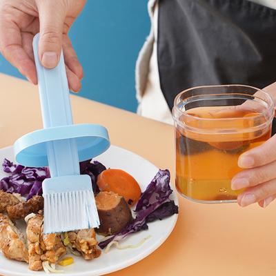 Бутылка с масляной кистью, сбалансированная плоская головка, нанесение прозрачной кухонной, устойчивой к высоким температурам масляной кисти для домашнего использования