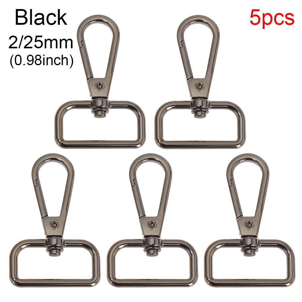 5pcs Hardware DIY KeyChain Split Ring Collar Carabiner Snap Bags Strap Buckles Lobster Clasp Hook