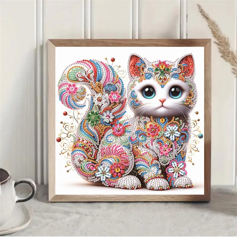 5D Abnormal Diamond Painting Set Kitten DIY Diamond Decorative Painting