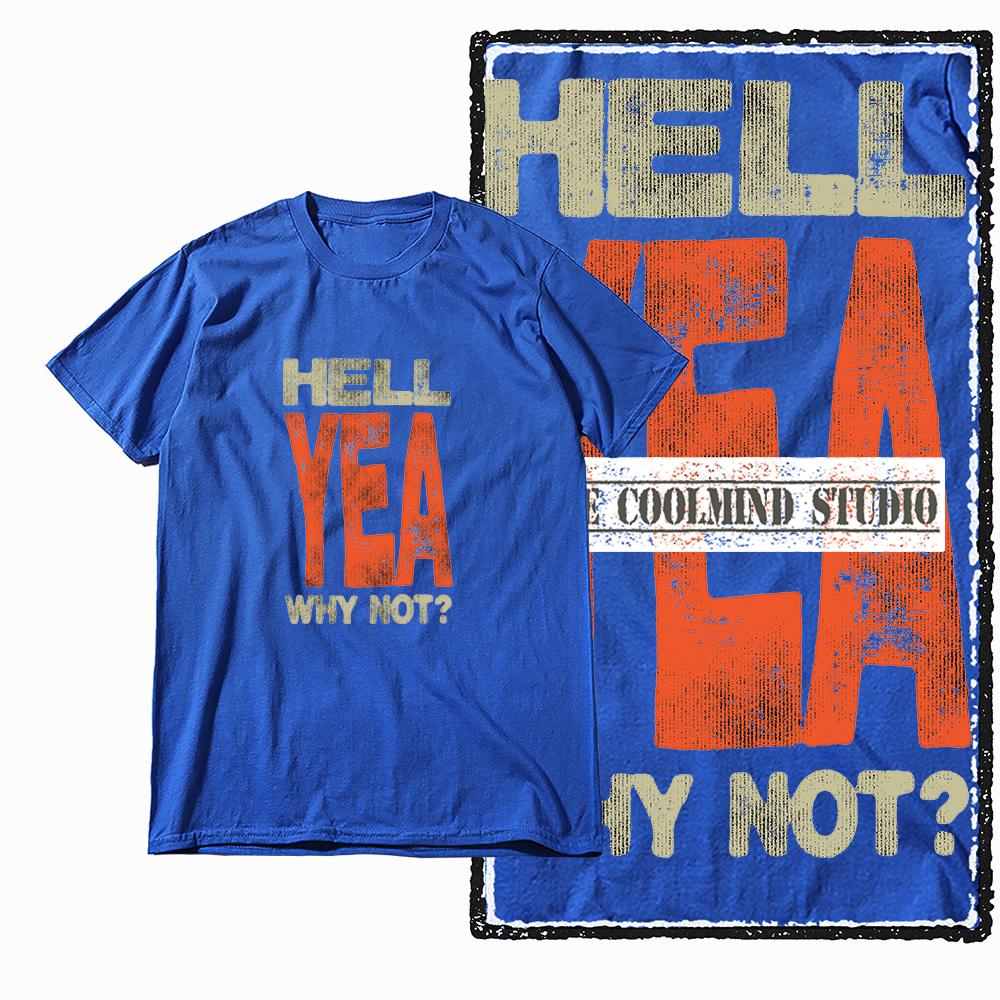 Футболка Coolmind X0074 Hell Yeah Attitude Hellfire Spirit с графическим принтом, эксклюзивная мужская футболка из хлопка, уличная одежда, футболка для мужчин.