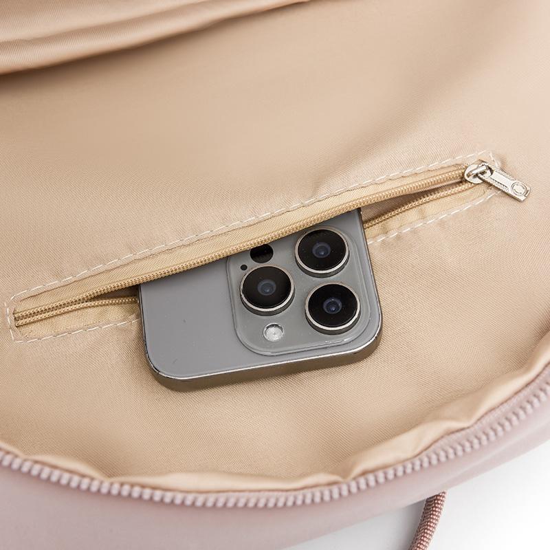 Women's Backpack Solid Color Student Schoolbag Travel Bag Commuter Large Capacity Backpack